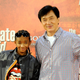 Jaden Smith and Jackie Chan, promoting The Karate Kid in 2010